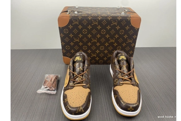 -LouiV WHITE-LouiV JORDAN Top O-W (WITH AIR 1 CASE) Low 0518